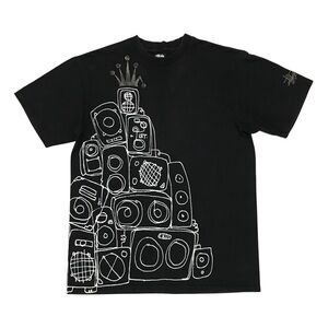 Stussy Boombox Crown Shirt Mens Medium M Speaker Tower Logo Streetwear Vintage